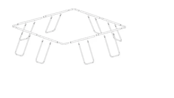 Half Frame for 111" x 77" x 33" Rectangular Pool
