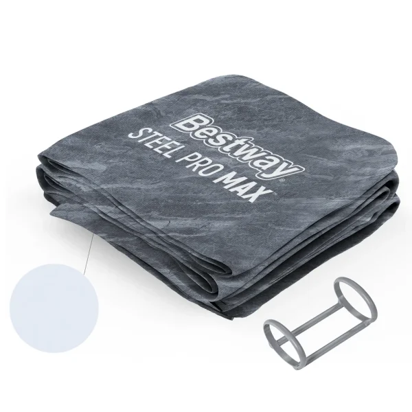 Steel Pro Max 20' x 48" Round Above Ground Pool Liner Replacement, Gray