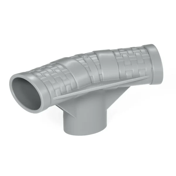 Power Steel and Steel Pro MAX Round Above Ground Pool T-Connector Replacement, Light Gray