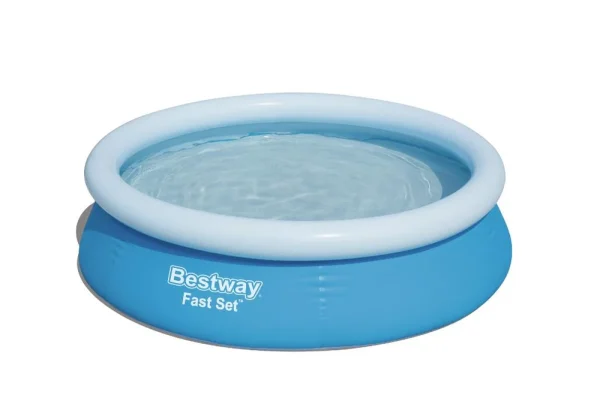 Fast Set 8' x 24" Round Above Ground Pool Liner Replacement, Blue
